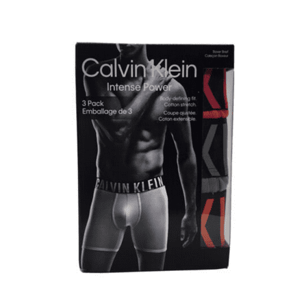 

Calvin Klein Mens Intense Power Cotton Stretch 3-Pack Boxer Brief Multicolor XXL