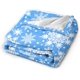 thumbnail image 2 of Manta de invierno con copos de nieve azules, ultra suave, cálida y para todas las estaciones, manta decorativa de vellón para cama, silla, coche, sofá, dormitorio, 50 x 40 pulgadas, 2 of 8