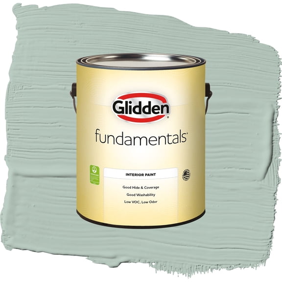 Glidden Fundamentals Aquamarine Dream Flat Interior Paint and Primer, 1 Gallon