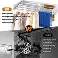 thumbnail image 6 of Ryanstar Racing Laundry Drying Rack Collapsible Wall Mounted Clothes Drying Rack Retractable Drying Rack 5 Aluminum Rods 60 lb Capacity White 31.5", 6 of 9