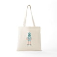 thumbnail image 5 of CafePress - Robot Valentine Heart Tote Bag - Unisex Canvas Tote Bag, Beige, 1-Piece, 5 of 6