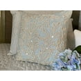 thumbnail image 2 of The HomeCentric Light Blue Euro Size Pillowcases Pack of 2, 26x26 inch (65x65 cm) Linen Euro Sham Covers, Sea Weeds, Coral, Pearl, Beach Style European Sham&nbsp;Covers Easter - Pearly Sea Tangle, 2 of 8