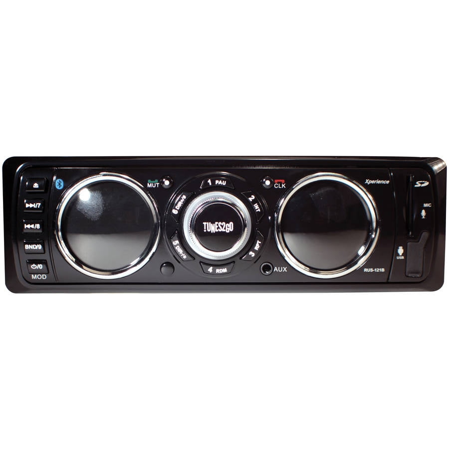 Black Tunes2Go RUS-121B Digital Car Media Player//Receiver Unit with Bluetooth Handsfree