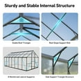 thumbnail image 6 of Sylviera 8x14ft Outdoor Walk-in Greenhouse, Heavy-Duty Polycarbonate Greenhouse with Reinforced Aluminum Frame for Garden, Backyard, and Winter Planting, 6 of 8