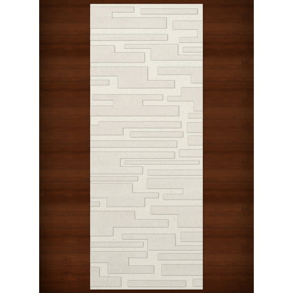 Dalyn Dover Area Rug DV6 Dv6 Snow Blocks Squares 2' 6" x 12' Rectangle