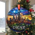 thumbnail image 2 of Custom Chicago Ornament |Faux |Unique Souvenir |Vacation Travel Gift | Holiday Anniversary |Christmas Decor, Holiday Keepsake, Xmas Tree Hanging Decoration, Seasonal Gift Idea, Col, 2 of 5
