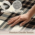 thumbnail image 6 of ODIKA 5'x7' Washable Area Rug Non-Slip, Chair-Friendly Handwoven Plaid Interlocking Checks With Striped Central Focus for Dining Room, Under Table, Home Office, 6 of 7