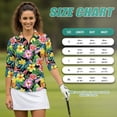 thumbnail image 7 of Uorisanigo Hawaiian Frangipani Womens Golf Shirt Quick Dry Casual Women's 3/4 Sleeve Athletic Golf Shirts Quarter Zip Workout Tops Comfortable Tennis Tops Workout Sports Size S, 7 of 7