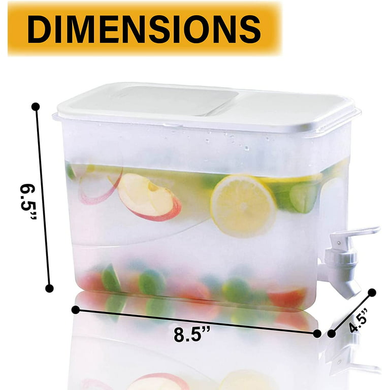 Vikakiooze 1 Gallon Drink Dispenser for Fridge,Beverage Dispenser with  Spigot. Milk,Lemonade Dispenser,Juice Containers with Lids for Fridge,  Parties and Dairly Use锛?00% Sealed and Filter Screen, 