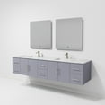 thumbnail image 6 of Geneva 84 in. W Dark Grey Vanity, Carrara Marble Top, Faucet Set, and 36 in. LED Mirrors, 6 of 11