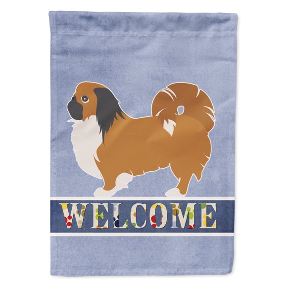 Carolines Treasures BB5542GF Pekingese Welcome Flag Garden Size  Small multicolor