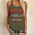 thumbnail image 2 of Camiseta sin mangas de Halloween para mujer, camiseta sin mangas con estampado gráfico divertido de playa de verano para adultos, blusa Fridja  gh579, 2 of 8