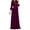 Purple, variant on JNGSA Women's Dresses, Womens Cocktail Dresses Crewneck Lantern Long Sleeve Formal Dress Tie Waist Maxi Dresses