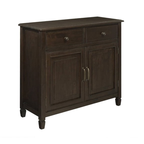 Allora Solid Wood 40 " Traditional Entryway Storage Cabinet in Dark Chestnut