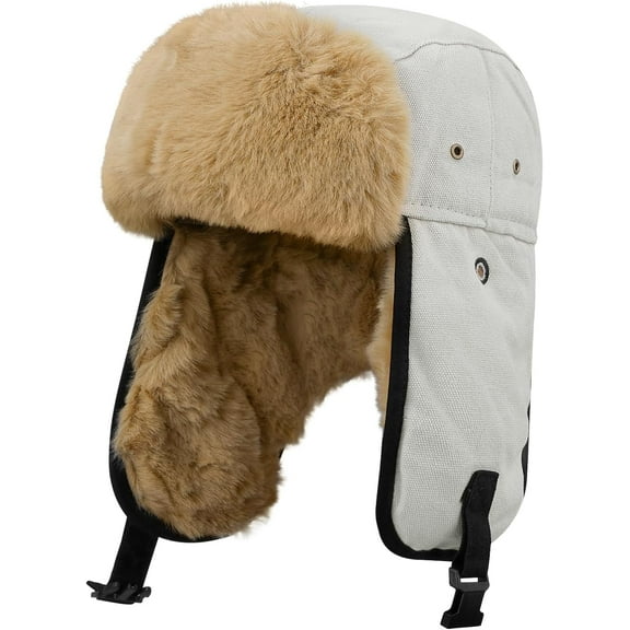 Zhengup Aviator Trooper Hat Winter Cozy Plush Ushanka Russian Hats Windproof Earflap Eskimo Hat Warm Cold Proof Skiing Hats