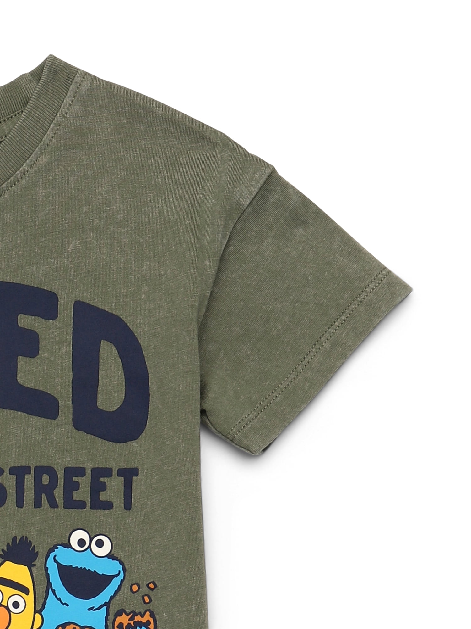 Sesame Street Toddler Short Sleeve Graphic Crewneck Tee, Sizes 12M-5T