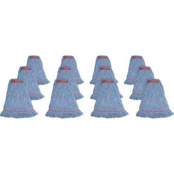 Genuine Joe, GJOLBL1BCT, Narrow Band Large Mophead, 12 / Carton, Blue