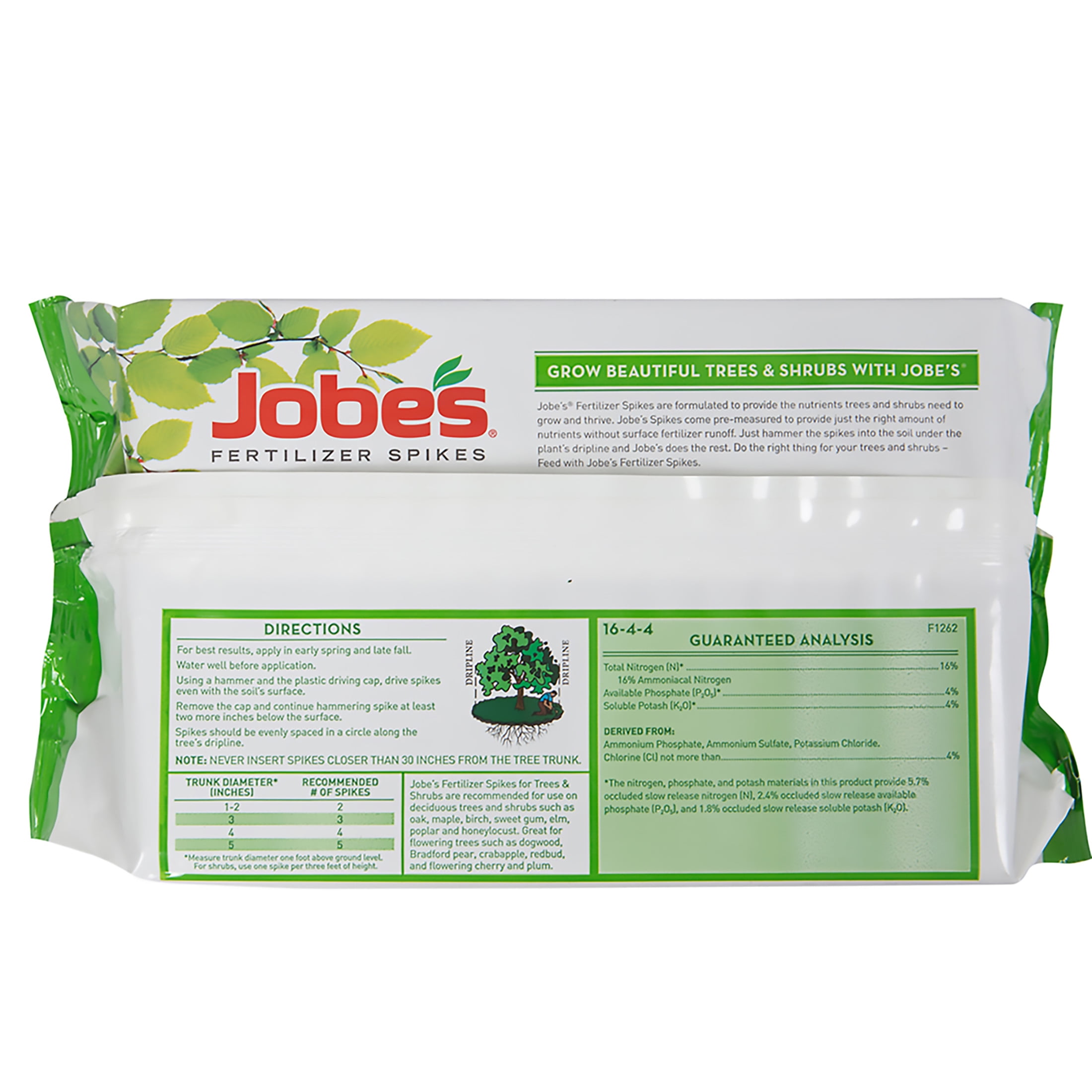 Jobe's Slow Release Tree and Shrub Fertilizer Spikes, 15 Count