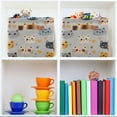 thumbnail image 6 of Yayeee 2 Pack Canvas Storage Basket with Handles for Shelves Fabric Bins Closet Organizer, Cute Cartoon Cat, 6 of 8