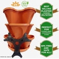 thumbnail image 5 of 3 Tier Peach Stacking Planter-Flower, Herb, Stackable Garden, Vegetable-Self-Watering-Indoor/Outdoor, 5 of 6