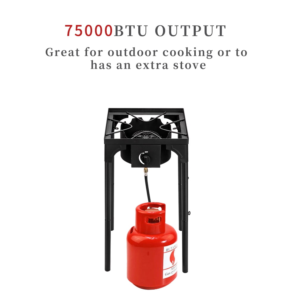 Outdoor Camp Stove High Pressure Propane Gas Cooker Portable Cast Iron Patio Cooking Burner