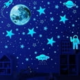 thumbnail image 7 of ZMKIAG Noctilucent Astronaut Star Wall Stickers, Glow in the Dark Moon Solar System Wall Stickers, Galaxy Planets Wall Stickers for Kids, Girls Boys Room Decorations for Bedroom, 7 of 7