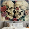 thumbnail image 2 of Orinice Skulls Flowers Heart Tapestry Wall Hanging Unique Style Graphic Tapestries for Home Decor Living Room Bedroom 40x60inch, 2 of 6
