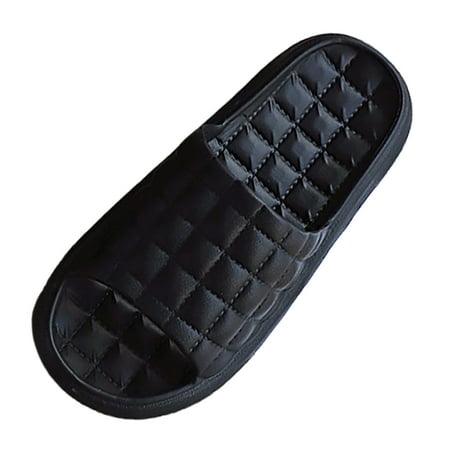 OJSFQUFP Women Shoes Casual New Slippers for Women In Summer Indoor Bathroom for Men Slippers for Couples Hotel Soft Soles Solid Color Sandals House Slippers for Women Black 41
