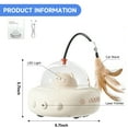 thumbnail image 3 of MOSENSE Indoor Automatic Cat Toys, interactive cat toy with Laser Pointer, Feather, Motion Sensing, Rechargeable kitten supplies, 3 of 7