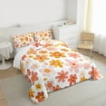 thumbnail image 3 of Homewish Watercolor Floral Bedding Comforter Set,Cute Daisy Flower Twin Comforter Sets,White Orange Bedding Set For Girls Teens,Luxury Bedroom Decor Reversible,2 Pieces, 3 of 8