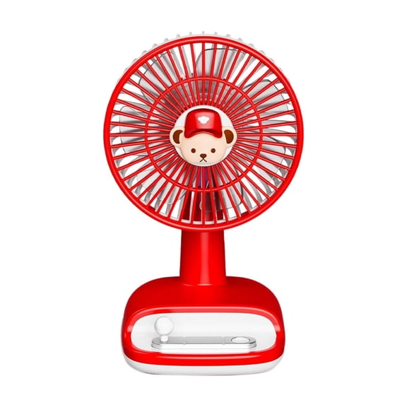 Mecorevxz USB Rechargeable Desktop Mini Fan Portable Small Fan for Office Supplies(Red)