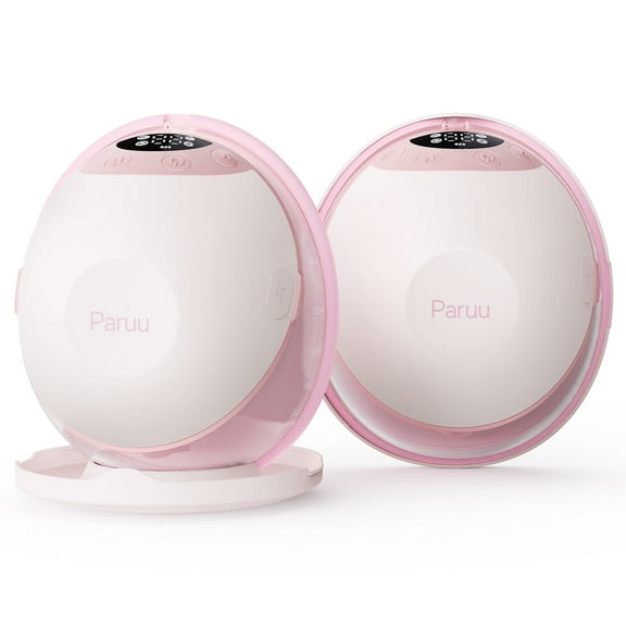 Paruu P20 Electric Breast Pump Hands Free, 4 Modes & 12 Levels Suction with 19/21/24mm Double-Sealed Flange/Insert, Wearable & Portable, 1 Pack