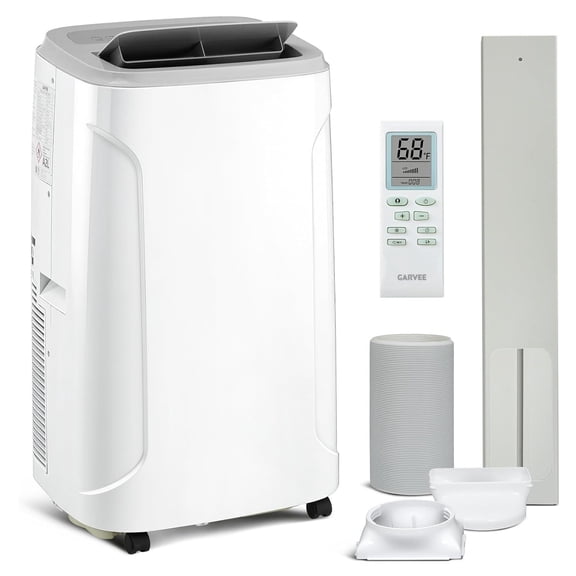 14,000 BTU Portable Air Conditioner, Cools Rooms Up to 750 Sq. Ft., 3-in-1 Cooling, Fan & Dehumidifier, Full Auto Swing, Self-Evaporative Design