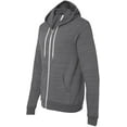 thumbnail image 5 of Bella Canvas Men's 3739 Unisex Poly-Cotton Fleece Full-Zip Hoodie (Dark Grey Marble, Medium), 5 of 6