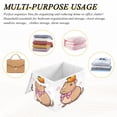 thumbnail image 7 of Large Lidded Bin Foldable Storage Baskets Boxes Cubes Lids with 2 Handles for Home Bedroom Office Capybara with A Bow 16.5"x12.6"x11.8", 7 of 7
