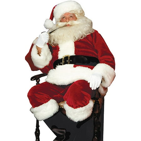 Santa Imperial Crimson Suit Adult Costume - One Size 40-48