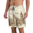 thumbnail image 2 of Logiee New York Print Mens Swim Trunks Quick Dry Board Shorts,Breathable Hawaii Beach Shorts Swimwear Bathing Suits-3X-Large, 2 of 6