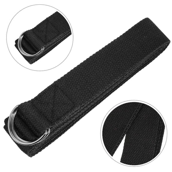 ELAYARD Stretching Band Black Yoga Strap Polyester Cotton 1Pcs Stretching Routine