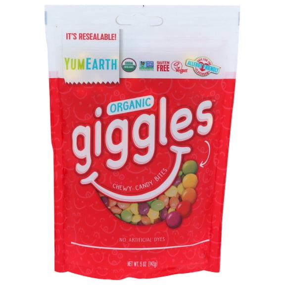 (Pack of 6) YumEarth Candy Giggles Organic 5 Oz