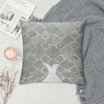 thumbnail image 2 of PHYHOO Neutral Tones Throw Pillow Cushion Case , Minimalist Nested Squares Stripes Circle Mesh, Modern Accent Double-Sided Digital Printing, Pale Grey Off White, 2 of 5