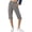 Gray, variant on biudgviw Capri Pants for Women High Waisted Cropped Pants Cuffed Hem Solid Color Straight Leg Summer Linen Pants with Pockets