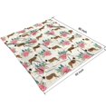 thumbnail image 4 of Saint Bernard Dog Breed and Flower Floral Blanket,Comfortable Soft Lamb Wool Throw Blanket,All Season,Warm Lightweight Blankets for Sofa Bed Couch Living Room Chair,50"x60", 4 of 4