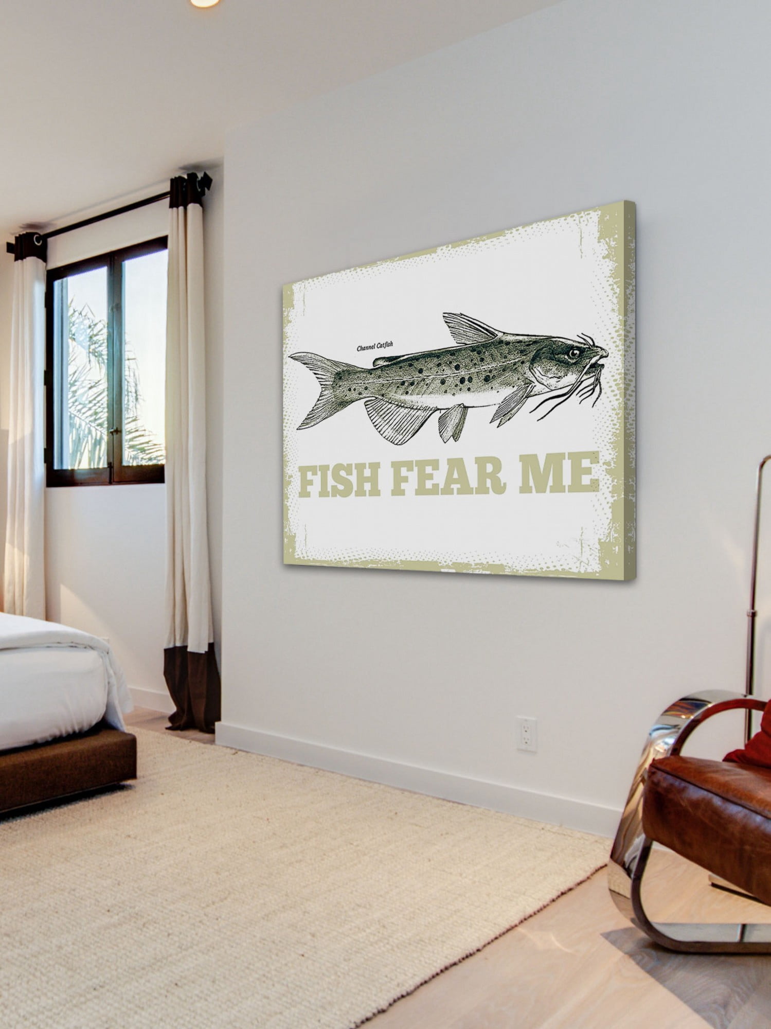 Marmont Hill Fish Fear Me by Saturday Evening Post Painting Print on Canvas