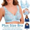 

RPVATI Women Soft Plus Size Floral See Through Front-Closure Bra Lace T-Shirt Bra Sexy Push Up Underwire