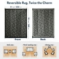 thumbnail image 2 of Alfombra exterior PASAMIC reversible impermeable 244x305 cm negra, 2 of 7