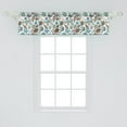 thumbnail image 2 of Ambesonne Medusa Window Valance, Crabs Octopus Shells Sea, 54" X 12", Turquoise Brown, 2 of 3
