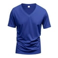 thumbnail image 2 of XDZJLR Men'S T-Shirts Fashion Solid Color V Neck Casual Comfortable Breathable Tees, 2 of 7