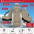 thumbnail image 5 of DIKSOAKR Car Seat Covers for Kia Sportage 2009-2024 2025 Leather Seat Covers Full Set 5 Seats Waterproof Automotive Seat Cushion Protectors (2 Row 5 Seat, Beige), 5 of 7