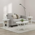 thumbnail image 4 of Furinno JAYA Oval Coffee Table, White, 4 of 7