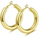 thumbnail image 1 of Aros gruesos para pendientes, huecos, chapados en oro de 14K, aros dorados para mujeres. Levamdar WMPH-896-5, 1 of 6